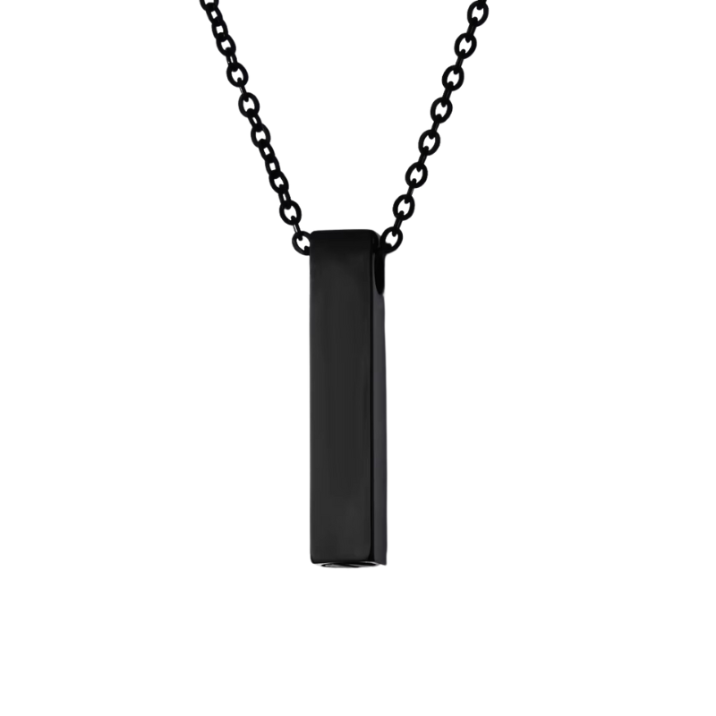3D Gravert Bar Collier - Personlig eleganse