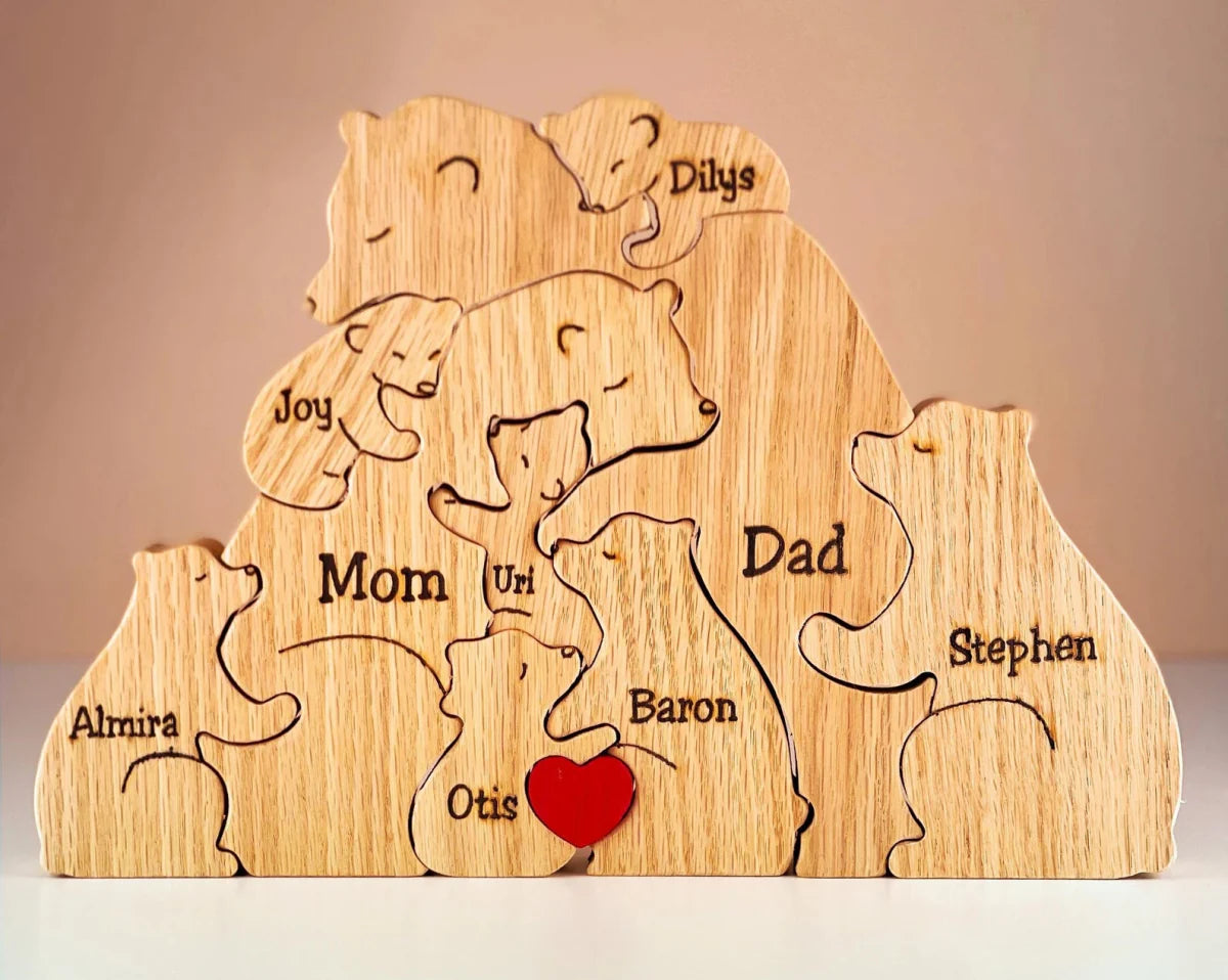 Puzzle Familial en Bois Personnalisé : Souvenir Unique et Intemporel