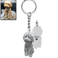 Dog silhouette key ring